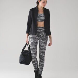 EUC LULULEMON Wunder Under Hi-Rise Tight Luon Hazy Days Black White SIZE 4